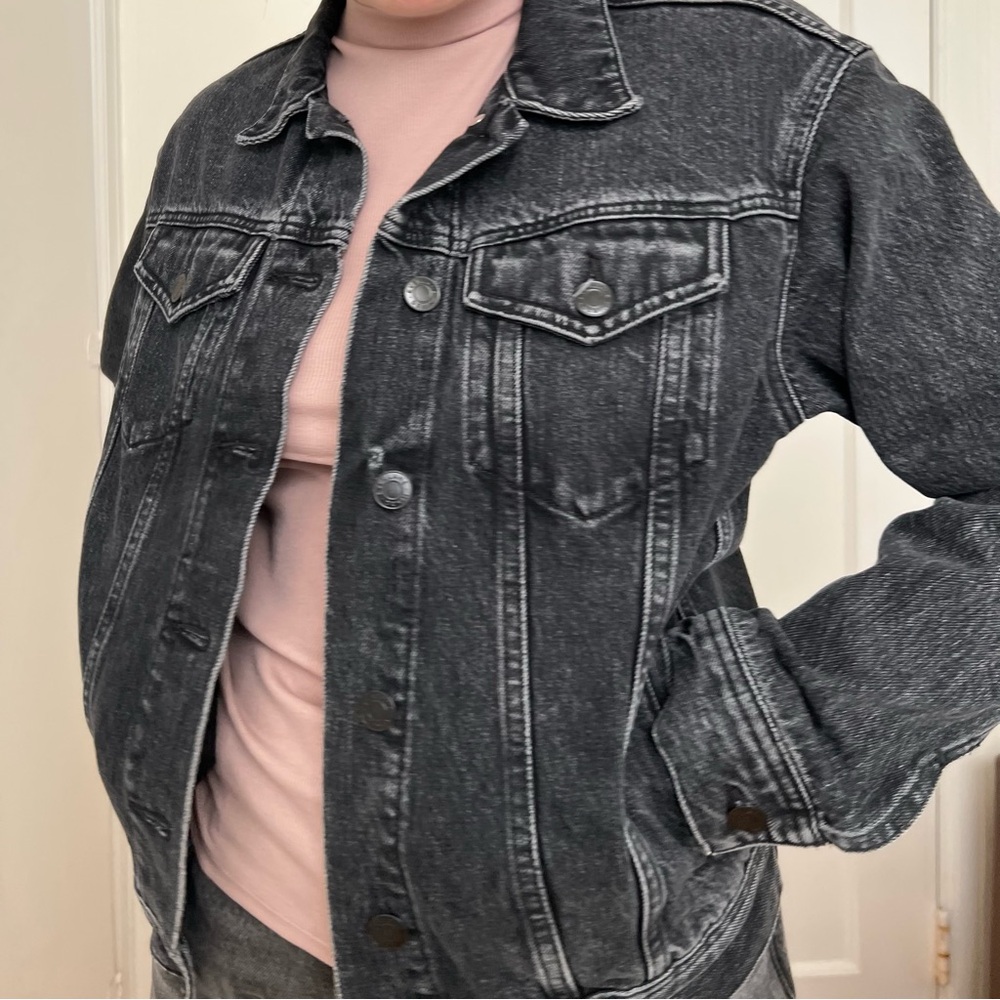 Everlane Denim Jacket, Washed Black - Size XS